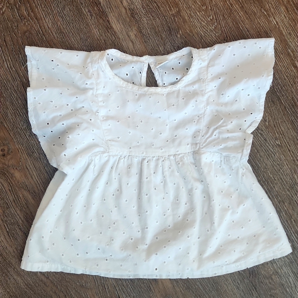 Harper Canyon Ruffled Blouse with Embroidery Toddler Girl 3T